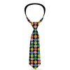 Buckle-Down Necktie - Flowers Black/Multi Color