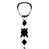 Buckle-Down Necktie - Geometric Diamond2 Black/White/Black