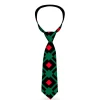Buckle-Down Necktie - Geometric3 Black/Forest Green/Red