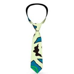 Buckle-Down Necktie - Ghost BOO! Blue/Multi Color