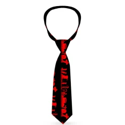 Buckle-Down Necktie - Graveyard Black/Red