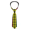 Buckle-Down Necktie - Houndstooth Black/Rasta