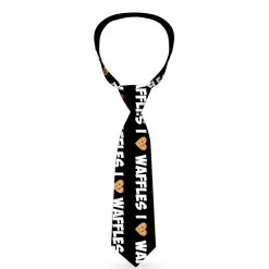 Buckle-Down Necktie - I Heart Waffles Text