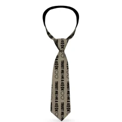 Buckle-Down Necktie - I'M A GEEK/Glasses Gray/Black