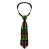 Buckle-Down Necktie - IN YOUR DREAMS! Black/Pink/Green/Yellow