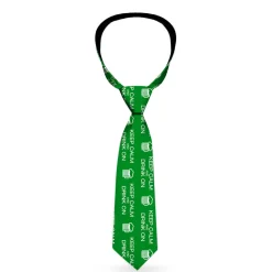 Buckle-Down Necktie - KEEP CALM AND DRINK ON/Beer Green/White