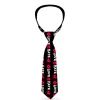Buckle-Down Necktie - Love/Hate Black/White/Fuchsia
