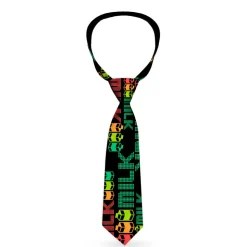 Buckle-Down Necktie - MILK/Cartoons Black/Multi Color