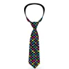 Buckle-Down Necktie - Musical Checkers Black/Neon