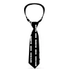 Buckle-Down Necktie - New York's Five Burroughs Bold Black/White