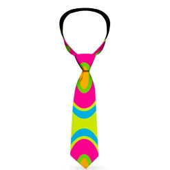 Buckle-Down Necktie - Ogee Lime/Blue/Fuchsia/Orange