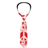 Buckle-Down Necktie - Peace Sketch Red/White
