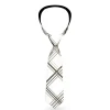 Buckle-Down Necktie - Plaid X Weathered White/Gray