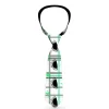 Buckle-Down Necktie - Plaid Curls White/Black/Gray/Green