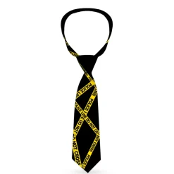Buckle-Down Necktie - Police Line Black/Yellow