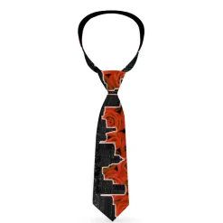 Buckle-Down Necktie - Portland Vivid Skyline Red Roses/Black