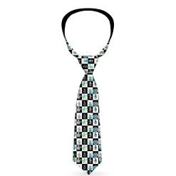 Buckle-Down Necktie - Robot Checkers Black/White