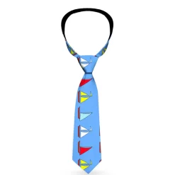 Buckle-Down Necktie - Sailboats Blue