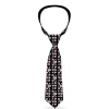 Buckle-Down Necktie - Skulls & Stars Black/White/Pink