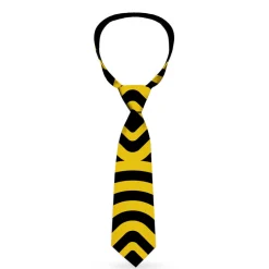 Buckle-Down Necktie - Square Target Gold/Black
