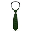 Buckle-Down Necktie - St. Pat's Clovers Scattered Black/Green