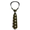 Buckle-Down Necktie - Star Black/Silver
