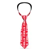 Buckle-Down Necktie - STEEZ Flat Red/White