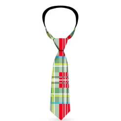 Buckle-Down Necktie - Tartan Plaid Red/Green