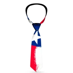 Buckle-Down Necktie - Texas Flag Painting