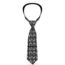 Buckle-Down Necktie - Union Jack Distressed Black/White
