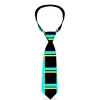 Buckle-Down Necktie - Wire Grid Black/Turquoise/Yellow