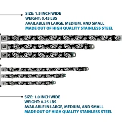 Buckle-Down Seatbelt Buckle Dog Collar - Brass Knuckles Black/White