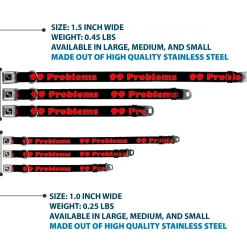 Buckle-Down Seatbelt Buckle Dog Collar - 99 PROBLEMS Black/Red