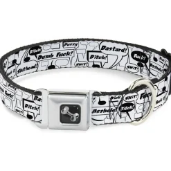 Buckle-Down Seatbelt Buckle Dog Collar - Curse Bubbles