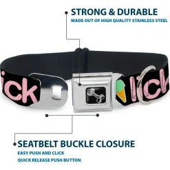 Buckle-Down Seatbelt Buckle Dog Collar - LICK ME Ice Cream Cones
