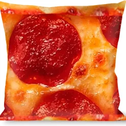 Buckle-Down Throw Pillow - Pepperoni Pizza w/Crust Vivid