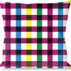 Buckle-Down Throw Pillow - Buffalo Plaid White/Multi Color