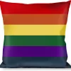 Buckle-Down Throw Pillow - Rainbow