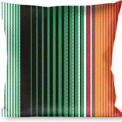 Buckle-Down Throw Pillow - Zarape5 Vertical Multi Color Stripe