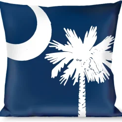 Buckle-Down Throw Pillow - South Carolina Flags Scattered