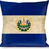 Buckle-Down Throw Pillow - El Salvador Flag/Black