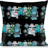 Buckle-Down Throw Pillow - Robots C/U Black