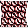 Buckle-Down Throw Pillow - Anti-California Logo Black/Red/White