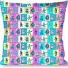 Buckle-Down Throw Pillow - Robots Pastel Blocks