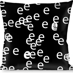 Buckle-Down Throw Pillow - Speckle Black/White