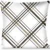 Buckle-Down Throw Pillow - Plaid X White/Gray