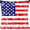 Buckle-Down Throw Pillow - United States Flags Weathered/Black