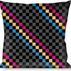 Buckle-Down Throw Pillow - Checker Stripe Black/Gray/Blue/Gold/Pink