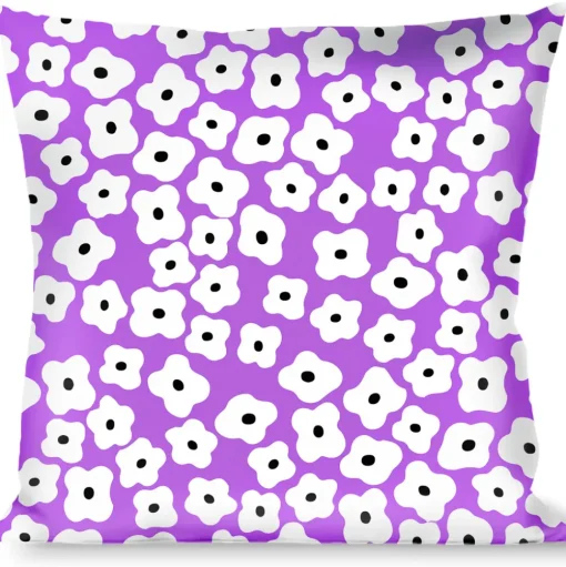 Buckle-Down Throw Pillow - Ditsy Floral Lavender/White/Black