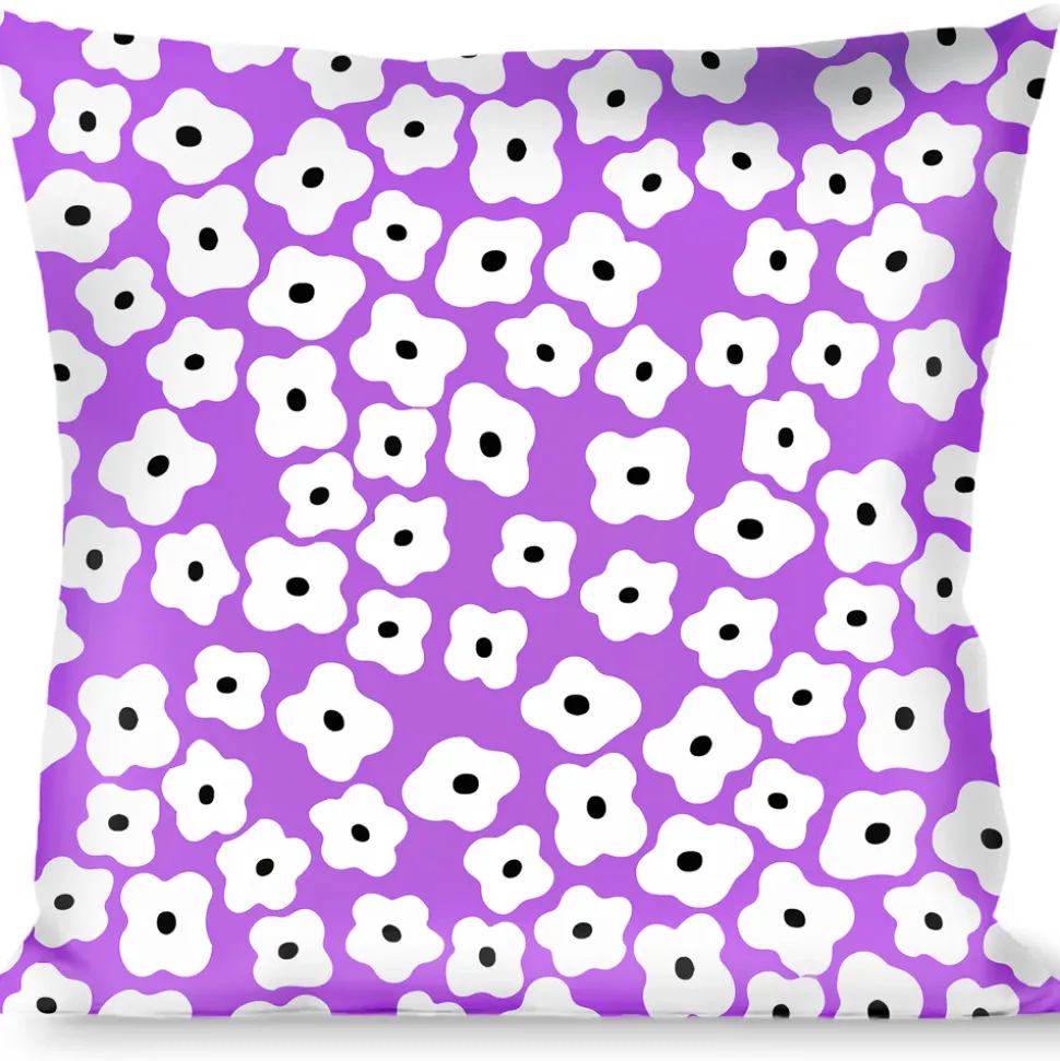 Buckle-Down Throw Pillow - Ditsy Floral Lavender/White/Black